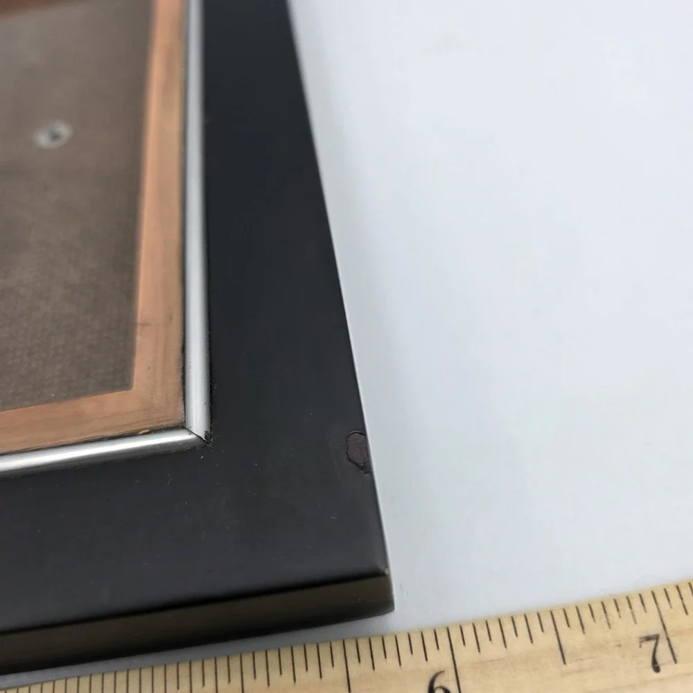 Harley Davidson Picture Frame 6 x 8 Fits Photo 4 x 6 Wood Black Brown Front Logo